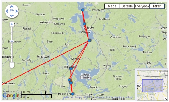 map mazury 2004